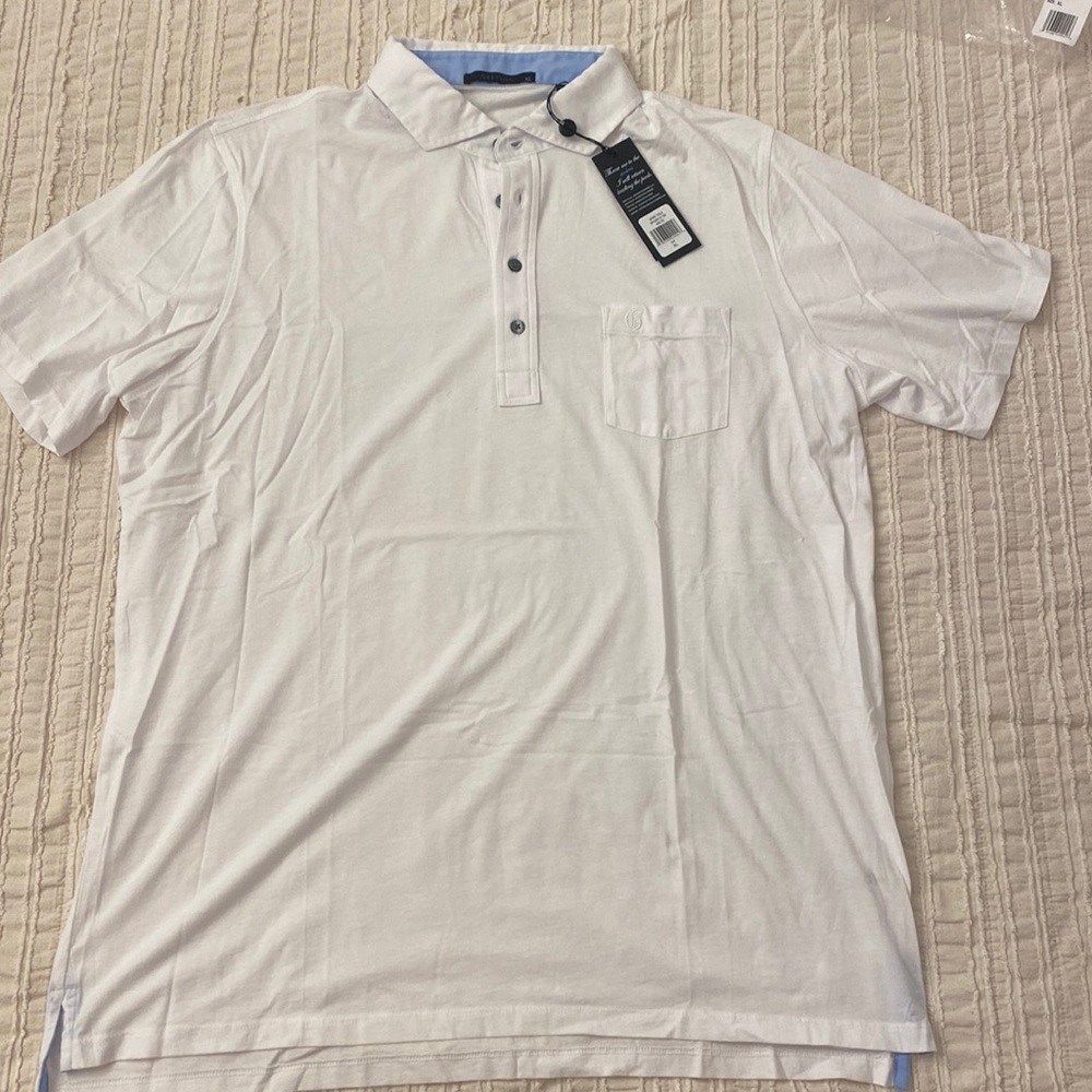 Greyson polo, Size XL, White, NEW WITH TAGS. UNWORN.